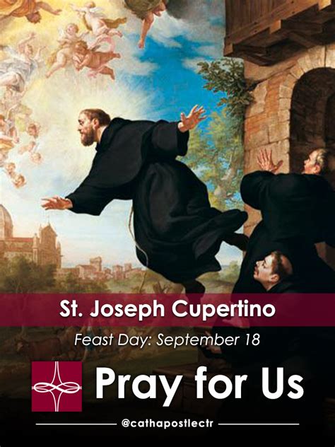 St Joseph Of Cupertino — Catholic Apostolate Center Feast Days