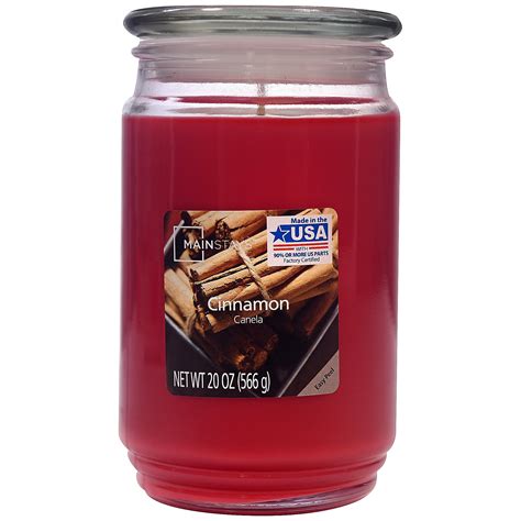 Mainstays Cinnamon Single-Wick Jar Candle, 20 oz. - Walmart.com ...