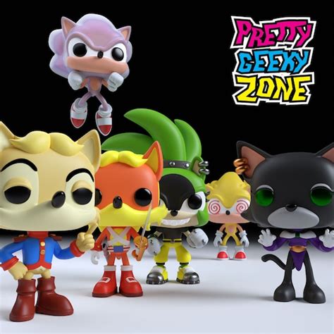 Custom Sonic The Hedgehog Funkos Set 2 Antoine Surge Super Etsy