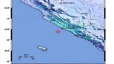 Gempa Magnitudo Guncang Bengkulu Selatan Getaran Dirasakan Hingga Liwa