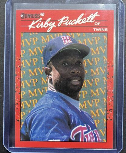 Kirby Puckett Donruss Mvp Error No Dot After Inc Wrong Dob Bc