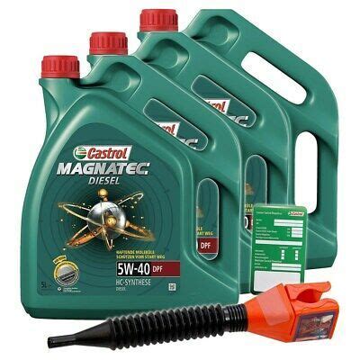 eBay 3x 5 L 15 LITER CASTROL MAGNATEC DIESEL 5W 40 DPF MOTOR ÖL