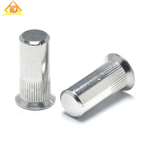 Stainless Steel M M Close End Csk Head Knurled Body Nut Rivets