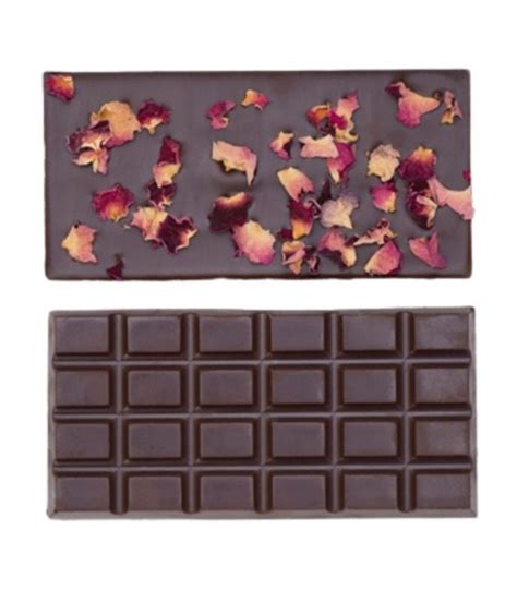 Tablette de Chocolat Noir Bio Pétales de Roses