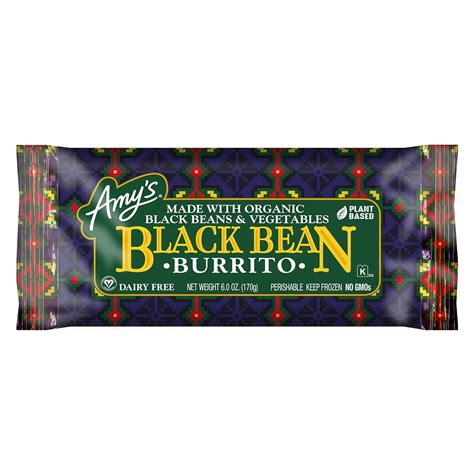 Amazon Amy S Frozen Meals Vegan Black Bean Burrito Made With