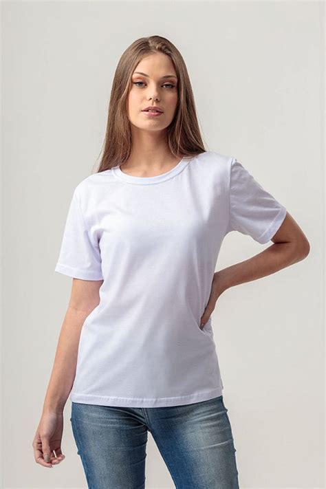 Camisa De Malha Feminina Branca Loja Baziko