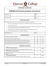 Cover Sheets Docx Assessment Cover Sheet Bsbmkg Promote Products