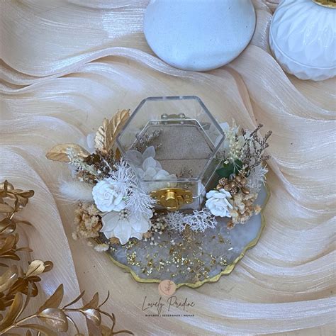 Jual Ring Box Kotak Cincin Resin Tunangan Lamaran Nikah Mahar