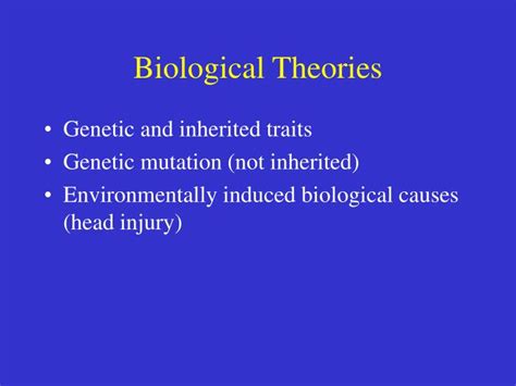 PPT - Biological Theories PowerPoint Presentation, free download - ID ...