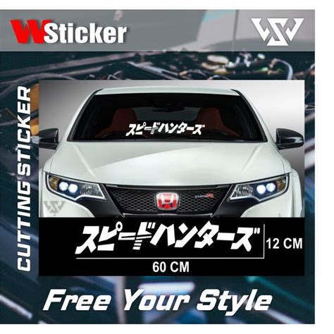 Jual Stiker Kaca Mobil Speedhunters Sticker Cutting Kanji Japan