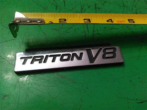 Oem Ford Triton V8 Script Emblem Badge Xl34 168114 Ha Ebay