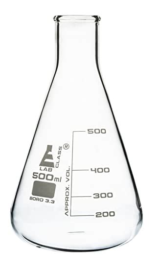 Eisco Erlenmeyer Flask Ml Borosilicate Glass Narrow Neck Flasks