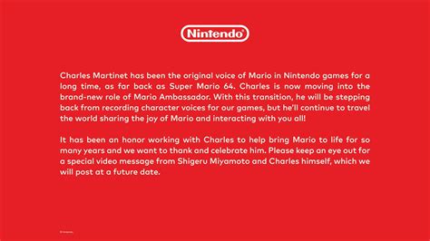 Charles Martinet Voice Actor For Mario Is Stepping Back From Recording Voices For Upcoming