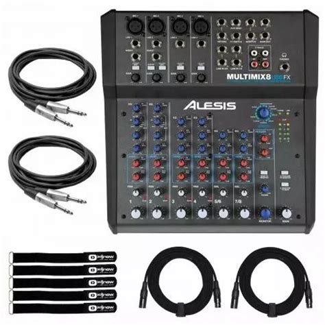 Alesis MultiMix 8 USB FX Desktop Mixer With Cables IDJNOW