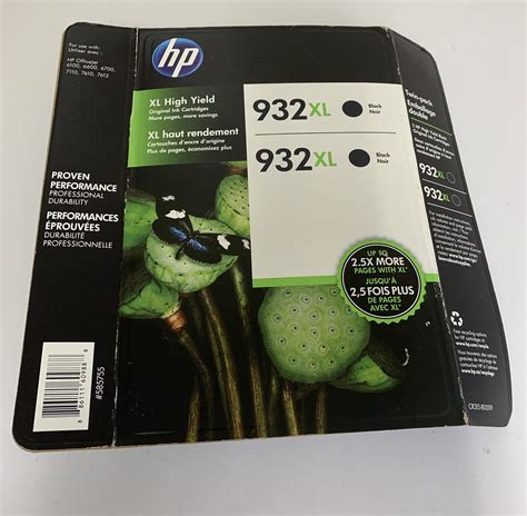 Hp Xl Black Ink High Yield Printer Cartridge Pack Genuine Sealed