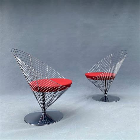 Wire Cone Chairs By Verner Panton For Fritz Hansen Available Wire