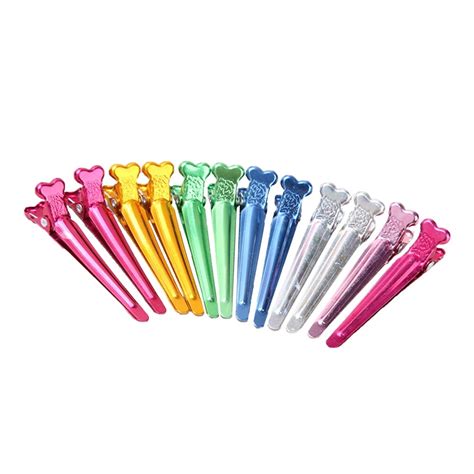 50pcs Colorful Perm Duckbill Hair Clips Fashion Aluminum Crocodile