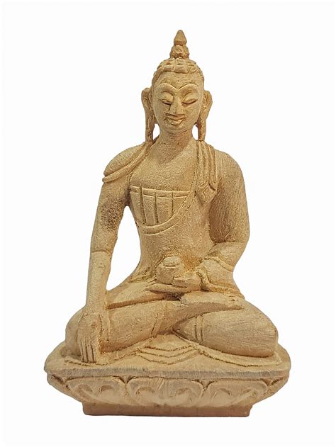 Buddhist Handmade Wooden Statue Of Shakyamuni Buddha Karma Wood