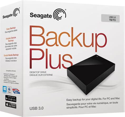 Best Buy Seagate Backup Plus Desktop 4TB External USB 3 0 2 0 Hard