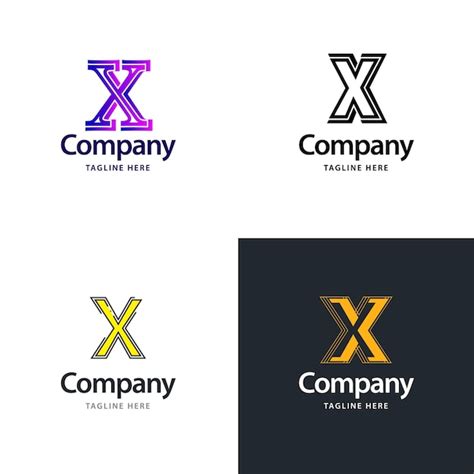 Buchstabe X Big Logo Pack Design Kreatives modernes Logo Design für Ihr