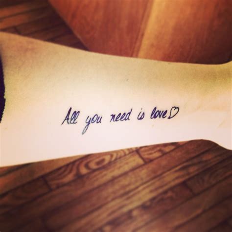 All You Need Is Love Love Tattoos Tattoos Tattoo Quotes