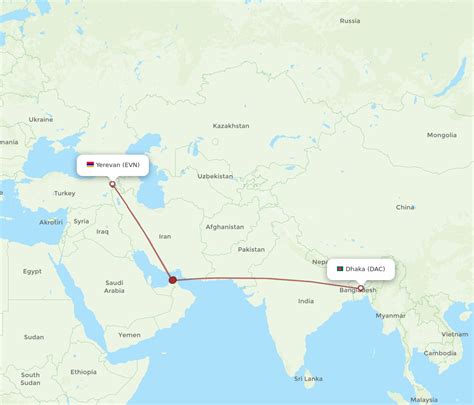 Flights From Dhaka To Yerevan DAC To EVN Flight Routes