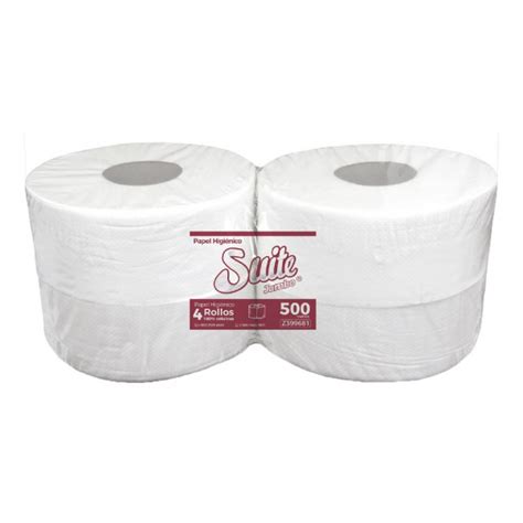 Papel HigÉnico Suite Jumbo 4 Rollos 500 Cm Estra Blanco Dimerc Cl