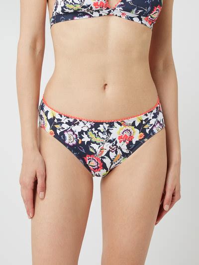 Esprit Bikini Slip Mit Floralem Muster Und Zierborte Marine Online Kaufen