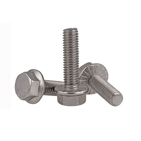 Stainless Steel Flanged Hex Head Bolts Flange Hexagon Screws M M