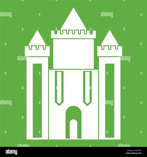 Ancient Fort Icon Green Stock Vector Image And Art Alamy