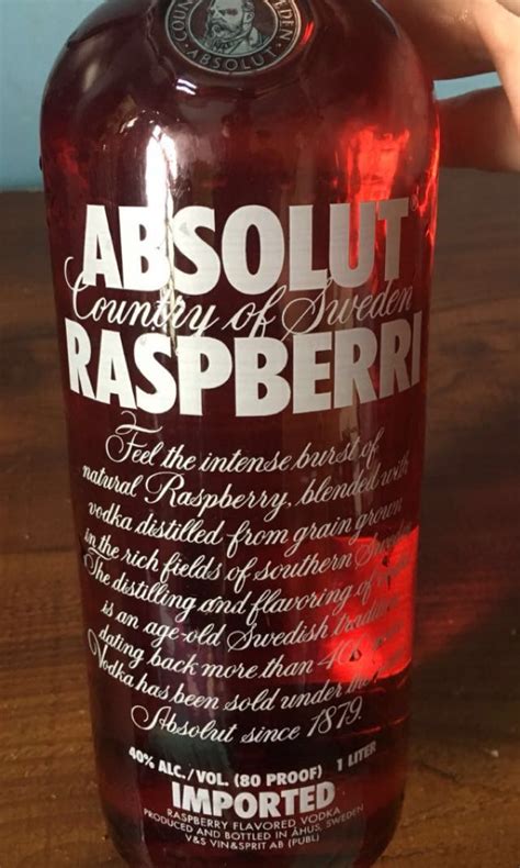 Absolut Raspberri Raspberry Vodka Ml Food Drinks Alcoholic