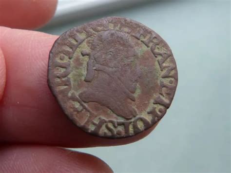 RARE DOUBLE TOURNOIS d Henri III sans date pour Troyes 2ème type EUR