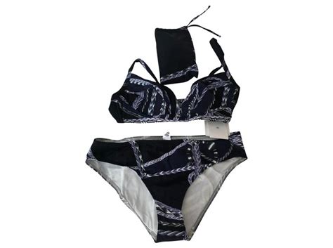 Hermès Bikini Makateo Navy blue Lycra ref Joli Closet