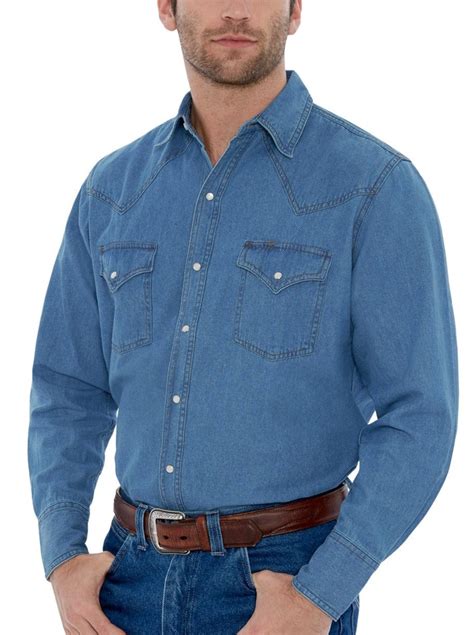 Mens Ely Cattleman Long Sleeve Western Snap Shirt With Contrast Pipin