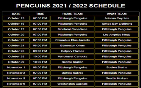 Penguins 2022-2023 Schedule – Get this Extension for 🦊 Firefox (en-US)