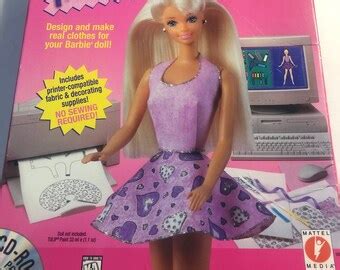 Barbie Fashion Designer Kit Cd Rom Windows Mattel Nrfb Etsy