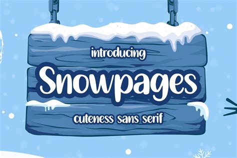 Snowpages Font By Abodaniel Creative Fabrica