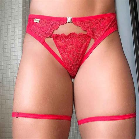 Calcinha Cinta Liga Em Renda E Perneira Lingerie Sensualle Lust Of