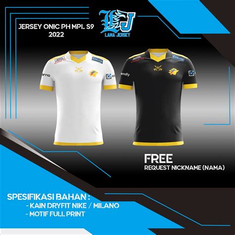 Jual Jersey Baju Kaos Onic Ph Mpl S Game Mobile Legends Ml Pubg