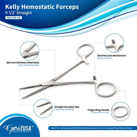 Kelly Hemostatic Forceps | GerVetUSA Inc