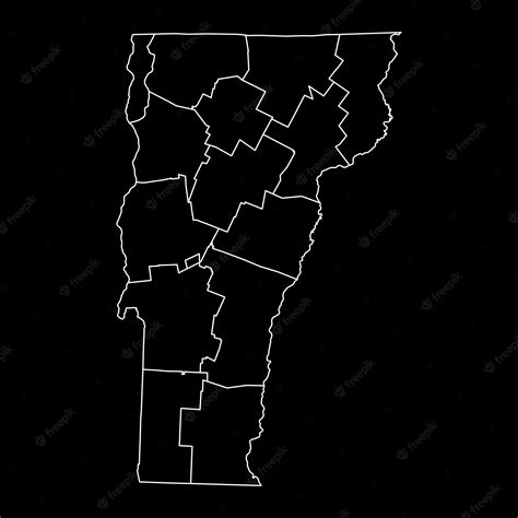 Premium Vector Vermont State Map With Counties Vector Illustration