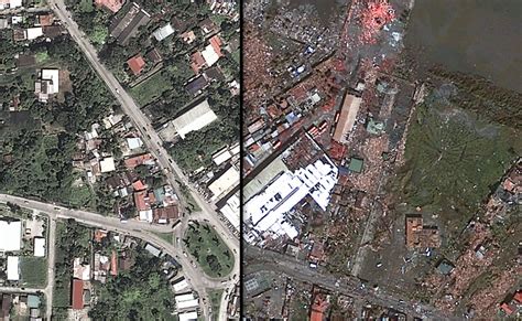 Typhoon Haiyan: Before and after