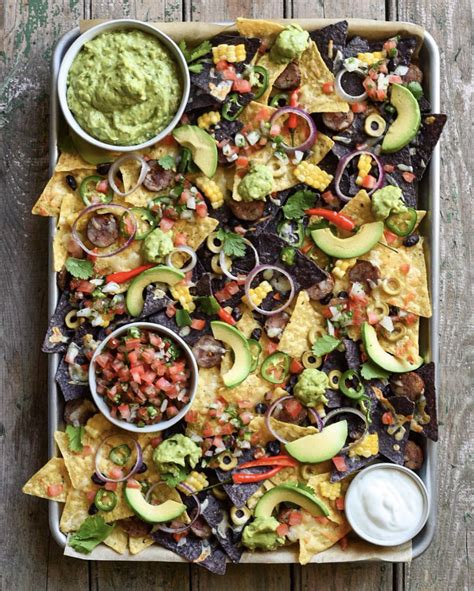 Nacho Platter with Fresh Guacamole & Pico de Gallo Recipe | The Feedfeed