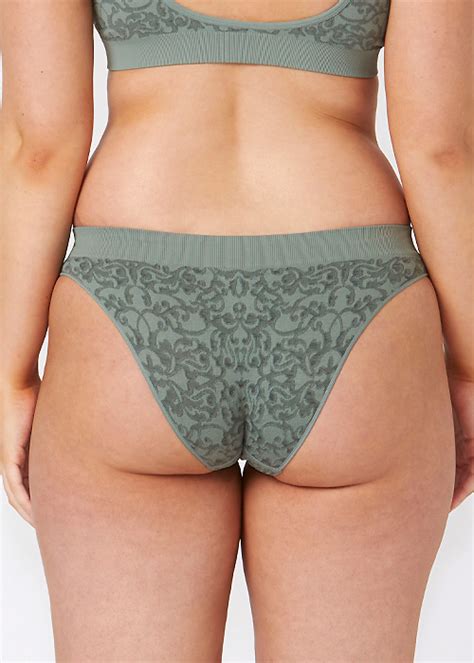 Ambra Recycled Nylon Lace Cheeky Bikini Brief UK Tights