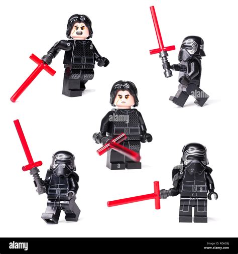 RUSSIAN, JANUARY 15, 2019. LEGO STAR WARS. Kylo Ren mini-figures of ...