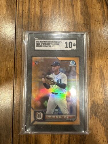 Spencer Torkelson 2022 Bowman Chrome National ORANGE Refractor RC 3 25