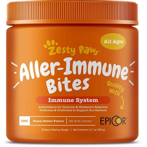 Zesty Paws Aller Immune Bites Immune System Supplement For Dogs 90