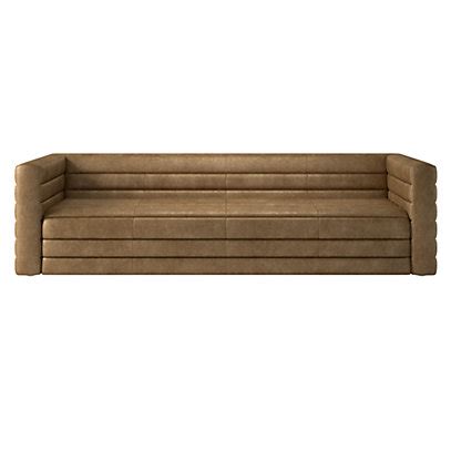 Strato Extra-Large Leather Sofa Bello Saddle | CB2 Canada