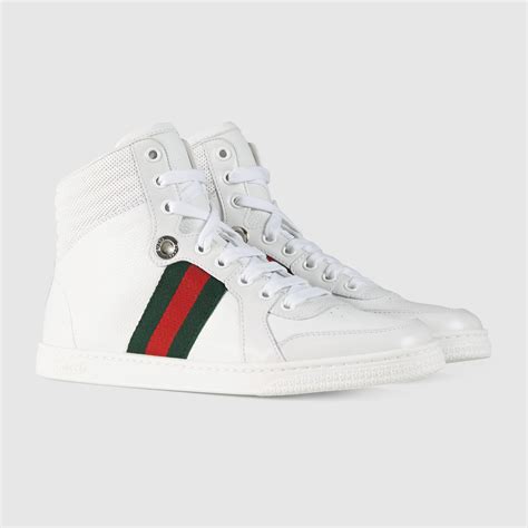 Leather High Top Sneaker Gucci Womens Sneakers 415044adfx09060