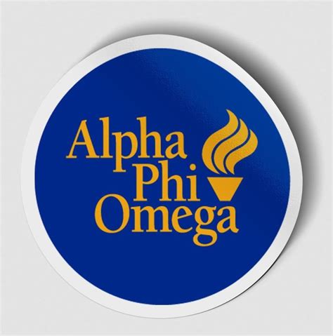 Alpha Phi Omega Logo Round Decal SALE $4.95. - Greek Gear®